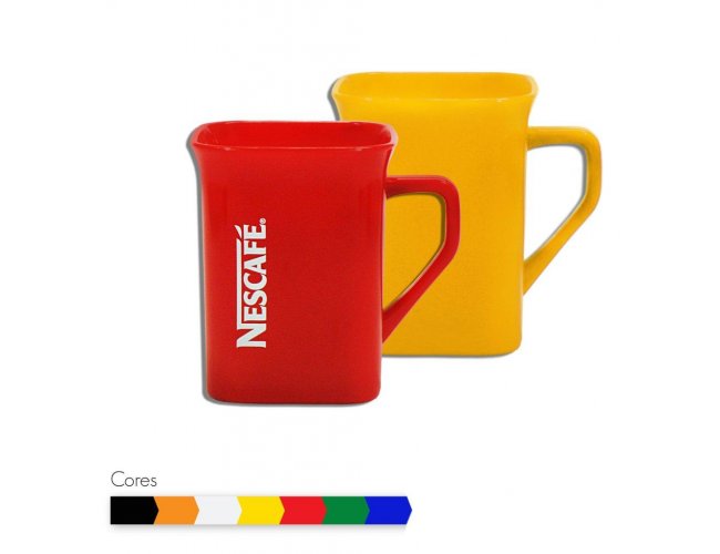 Caneca Plstica Quadrada RL129