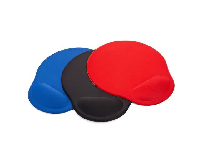 Mouse Pad ergonmico de neoprene com apoio para o punho de espuma.